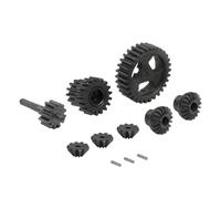 VVHKMSIL Ensemble Complet d'engrenages de boîte de Vitesses en Acier, engrenage de Transmission, pignon Droit, pièce de Mise à Niveau Compatible avec 1/24 B 244016