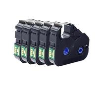 VVHKMSIL ID Imprimante PT-200BK LB-200BK Compatible C-510T C-210T C-210E C-500T C-200E C-100T C-200T C-580T M-11 Ribbon de Machine à écrire Encre(5 Pcs)