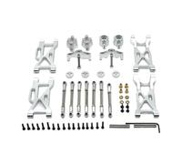 VVHKMSIL Jeu de Bras oscillants de Tasse de Direction de biellette de Direction en métal de 7 pièces pour Les modèles de Voiture 1/10 RC 104001 104002(Silver)