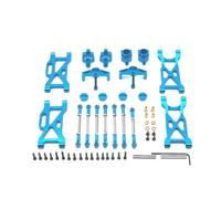 VVHKMSIL Jeu de Bras oscillants de Tasse de Direction de biellette de Direction en métal de 7 pièces pour Les modèles de Voiture 1/10 RC 104001 104002(Sky Blue)