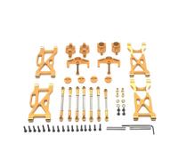 VVHKMSIL Jeu de Bras oscillants de Tasse de Direction de biellette de Direction en métal de 7 pièces pour Les modèles de Voiture 1/10 RC 104001 104002(Yellow)