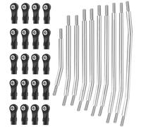 VVHKMSIL Kit de bielle de Direction de châssis de Liaison de Jeu de maillons en Acier Inoxydable 313mm 324mm Compatible avec la Voiture sur chenilles 1/10 RC II 90046(324mm)
