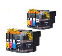 VVHKMSIL LC22UXL 22UXL LC22U Set CARTRIDE À L'ENK FULLE BK C M Y Compatible avec DCP-J785DW MFC-J985DW Printer(3 Set)