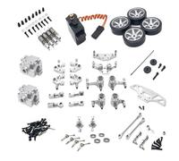 VVHKMSIL Lien Servo de boîte de Vitesses en métal, 18 Paquets Compatible avec 1/28 284131 K969 K979 K989 K999 P929 P939 RC, pièces de Voiture compatibles avec(Silver)