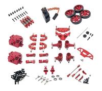 VVHKMSIL Lien Servo de boîte de Vitesses en métal, 18 Paquets Compatible avec 1/28 284131 K969 K979 K989 K999 P929 P939 RC, pièces de Voiture compatibles avec(Red)