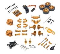 VVHKMSIL Lien Servo de boîte de Vitesses en métal, 18 Paquets Compatible avec 1/28 284131 K969 K979 K989 K999 P929 P939 RC, pièces de Voiture compatibles avec(Yellow)