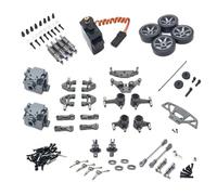 VVHKMSIL Lien Servo de boîte de Vitesses en métal, 18 Paquets Compatible avec 1/28 284131 K969 K979 K989 K999 P929 P939 RC, pièces de Voiture compatibles avec(Dark Grey)