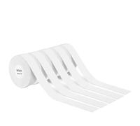 VVHKMSIL Paper d'étiquette Continue de 5pcs 15 mm x7m Compatible avec P12 P15 D30 Q30 Imprimante d'étiquette imperméable imprimante Thermique d'auto-adhésif(White)