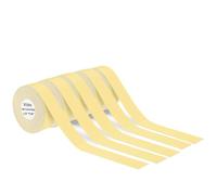 VVHKMSIL Paper d'étiquette Continue de 5pcs 15 mm x7m Compatible avec P12 P15 D30 Q30 Imprimante d'étiquette imperméable imprimante Thermique d'auto-adhésif(Yellow)