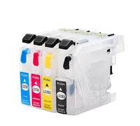 VVHKMSIL Refillable Ink Cartridge LC233 Compatible with MFC-J5720 J4120 J4620 J5320 DCP-J562DW MFC-J480DW MFC-J680DW MFC-J880DW Printers