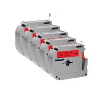 VVHKMSIL Ruban 12mm 5PK MK231 Compatible avec MK-231, MK-131, MK-631, 731, 831 et PT-70, PT80, PT90(Black on Red)