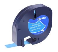 VVHKMSIL Ruban d'étiquette de 12 mm Noir sur Blanc (10 Pack) Compatible avec l'imprimante d'étiquette LT-100H(Black on Blue)