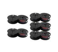 VVHKMSIL Support de Ruban de Carbone Compatible avec Machine à écrire GR24, Machine d'ajout de Ruban Universelle à Double Bobine, Noir Rouge, Compatible avec Les Fournitures d'imprimante(5 Pcs)