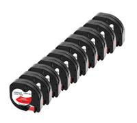 VVHKMSIL Tape 10pk 12 mm LT Compatible avec Le Fabricant d'étiquettes LT100H LT100T Fonctionne avec Le 91201 91331 12267 91200 91202(Black on Red)
