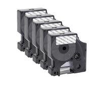 VVHKMSIL Tape D1 12 mm 5pk 45013 Compatible avec LabelManager 160 280 Les imprimantes fonctionnent avec D1 45010 45018(White on Clear)