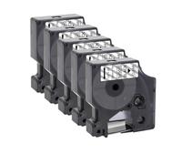 VVHKMSIL Tape D1 12 mm 5pk 45013 Compatible avec LabelManager 160 280 Les imprimantes fonctionnent avec D1 45010 45018(Black on Clear)