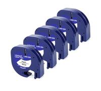 VVHKMSIL Tapé d'étiquette Compatible 5pcs 12 mm LT91201 12267 LT91200 LT91202 RACEURE AUTOLIVE AUTOR(Paper White)