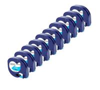 VVHKMSIL Tape LT 12 mm Compatible avec l'imprimante LT100H Label Fonctionne avec Le 91201 91331 91221 12267 91202 91200 Tapes d'étiquette 10pk(Black on Blue)