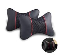 VVHOOY Lot de 2 Coussins de Nuque universels en Cuir Doux et Respirant pour Voiture - Repose-tête et Cou - Oreiller Cervical pour Voyage, siège de Voiture, Conduite et Maison