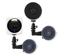 VVHOOY Lot de 2 supports de fenêtre compatibles avec Wyze Cam v4/v3, batterie Google Nest Cam - 2e génération, support mural à angle réglable, sans perçage, support de montage flexible