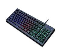 VVHUDA Clavier de Jeu, Clavier de Jeu mécanique Filaire USB 89 Touches avec Effets d'éclairage RVB Cool, Combinaison de Touches de Raccourci FN, pour Joueur, pour Ordinateur de Bureau, PC Small Gift