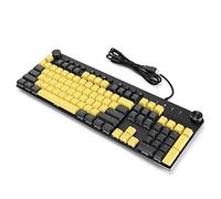 VVHUDA Clavier Mécanique, 104 Touches Axe Vert Carré Keycap Filaire Clavier Mécanique USB Design Ergonomique Clavier de Jeu avec Effet de Rétroéclairage pour Ordinateur Small Gift