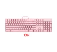 VVHUDA Clavier mécanique, 104 Touches Clavier mécanique Filaire Rose N Key Rollover Blue Switch Clavier de Jeu, Conception Anti-éclaboussures, pour Ordinateur Portable, Bureau à Domicile Small Gift