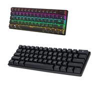 VVHUDA Clavier mécanique, 61 Touches à Double Mode, rétroéclairage RVB coloré, Clavier Flottant, Clavier d'ordinateur de Jeu Universel, pour Les Joueurs PC Windows Small Gift