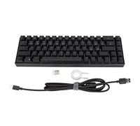 VVHUDA Clavier mécanique, 68 Touches 1800mAh Claviers de Jeu à Disposition Ergonomique Noire à Trois Modes, pour Windows, pour HarmonyOS, pour Android, pour iOS (Tige Rouge) Small Gift