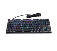 VVHUDA Clavier mécanique, 87 Touches RVB réactives, Utilisation Confortable de 50 Millions de clics, Interface USB Durable, Clavier pour la Saisie de Jeux sur Ordinateur (Noir) Small Gift