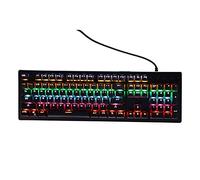 VVHUDA Clavier mécanique, Clavier de Jeu rétroéclairé à 104 Touches RVB LED, Clavier de Charge USB 4000 mAh, Clavier Filaire Portable Durable, pour Ordinateurs PC Gamer Small Gift