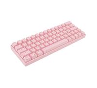 VVHUDA Clavier mécanique, Clavier mécanique Filaire sans Fil 64 Touches avec rétroéclairage Blanc, Prise en Charge de la Connexion 3 Modes sans Fil 2.4G, Bluetooth 3.0 5.0, Filaire de Type C, Rose