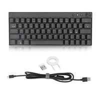 VVHUDA Clavier mécanique, Clavier mécanique Filaire sans Fil 64 Touches, Clavier à Disposition Ergonomique avec rétroéclairage RVB réglable, Connexion 3 Modes, Noir (Interrupteur Marron) Small Gift