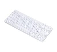 VVHUDA Clavier mécanique, Clavier mécanique Filaire sans Fil 64 Touches, Clavier à Disposition Ergonomique avec rétroéclairage RVB réglable, Connexion 3 Modes, Blanc (commutateur Rouge) Small Gift