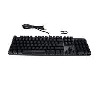 VVHUDA Clavier mécanique de Jeu, 104 Touches filaires RVB rétro-éclairé Bleu Interrupteur Compact Clavier Ergonomique Portable, pour Ordinateur Portable PC Ordinateur Gamer Small Gift
