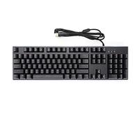 VVHUDA Clavier mécanique, Noir 104 Touches USB2.0 Clavier Effets de Rétroéclairage Clavier de Jeu Design Ergonomique Accessoires Informatiques pour Win 2000/XP/7/8/10 Small Gift