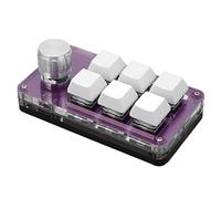 VVHUDA Mini Clavier de Jeu mécanique Macro, Clavier PC USB à Une Main à 6 Touches avec Bouton, Fonction personnalisée de Raccourci programmable, pour Windows, pour Vista Small Gift
