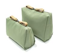 VVIITOP Petite Trousse de Maquillage Portable pour Femmes et Filles, Vert émeraude (2 pièces), Taille L + S