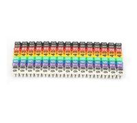 Vvikizy 0 9 Clips Codés sur Les Marqueurs de Fil de Chaîne Boîte, C Forme Nombre Numérique Numéro de Fil Tourbe D'étiquette, Tube de Marqueur de Numérotation de Câble (100pcs -6 mm 6