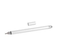 Vvikizy 2 en 1 Stylet Pen Dual Tip Capacitive Touch Screen Stylus Stylo avec Corps en Alliage en Aluminium et Astuce Transparent pour Les Appareils à écran Tactile Calendaire Numérique (Argent)