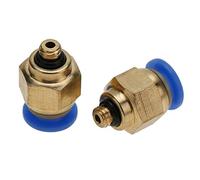 Vvikizy 20pcs PC4-M5 Air Pneumatique Droit Rapide, Filetage Mâle 4 Mm Poussoir Droit dans le Connecteur, Tuyau D'air 4 Mm Rapide Rapide pour L'imprimante 3D (PC4-M5 20PC)