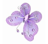 Vvikizy 24pcs Mesh Papillons, Paillette de Fil de Fil de Bricolage Décoration de Mariage, avec Plusieurs Couleurs, pour Le Festival de Fête à la Maison Décor de Porte Murale (Violet)