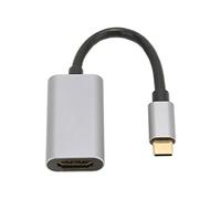 Vvikizy Adaptateur D'interface Multimédia 4K Type C vers HD Convertisseur Vidéo de qualité Supérieure pour Présentations, Réunions et Jeux Gris argenté 1 unité