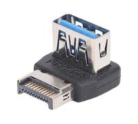 Vvikizy Adaptateur USB 3.2 Type E 90 Degrés pour Panneau Avant, Transfert de Données Haute Vitesse 10 Gbit/s avec Circuit imprimé Multicouche pour Connecteur Interne de Carte Mère (PH741b)
