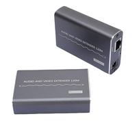 Vvikizy Afficher Le Port Extenseur 120m CAT5E 6 Extender du Signal Vidéo Audio avec Support EDID Contrôle Infrarouge pour la Surveillance de la sécurité (Bouchon UE)