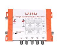 Vvikizy Amplificateur de Distribution et de Modulation TV à 4 Canaux, Gain élevé de 45 DB avec Répéteur IRS en Cascade et Filtre 5G LTE, pour la Connexion de Plusieurs Téléviseurs (Prise européenne)