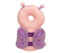 Vvikizy Baby Head Protector Sac à Dos, Coton de Coton PP en Forme D'animal pour la sécurité pour la sécurité des Tout-petits avec Bandoulière Réglable, Tissu à Mailles (Papillons roses)