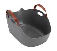 Vvikizy Bac à Litière Portable pour Chat, Grande capacité, Résistant aux éclaboussures, avec Poignée de Contrôle des Odeurs, pour Les Voyages (Grise)