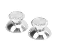 Vvikizy Bâton de Poignée de Contrôleur en Métal pour Une Expérience de Jeu Améliorée, 2 Capuchons de Manette en Aluminium pour Console de Jeu Portable (Argent)