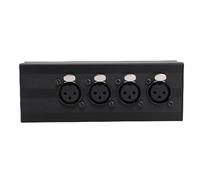 Vvikizy Boîte de Répartition XLR, Distribution de Signal équilibrée 1 Mâle à 4 Femelles avec Coque en Alliage D'aluminium, pour Mélangeur, Microphone, Système PA, Performance sur